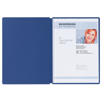 PAGNA Bewerbungsmappe "Solo", DIN A4, aus Karton, blau