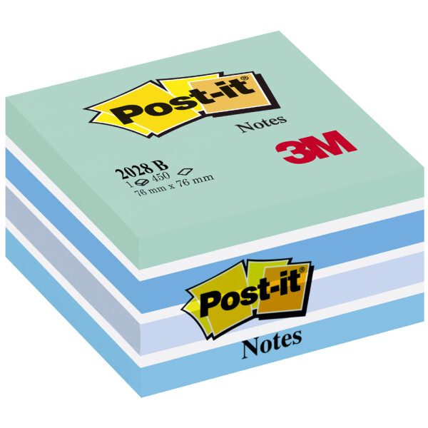 Post-it Haftnotiz-Würfel notes, 76 x 76 mm, blau