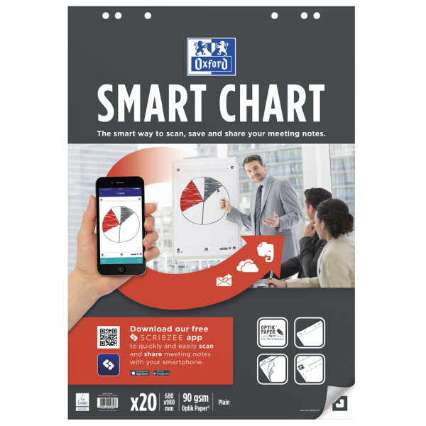 Oxford Flipchart-Block "Smart Chart", selbstklebend