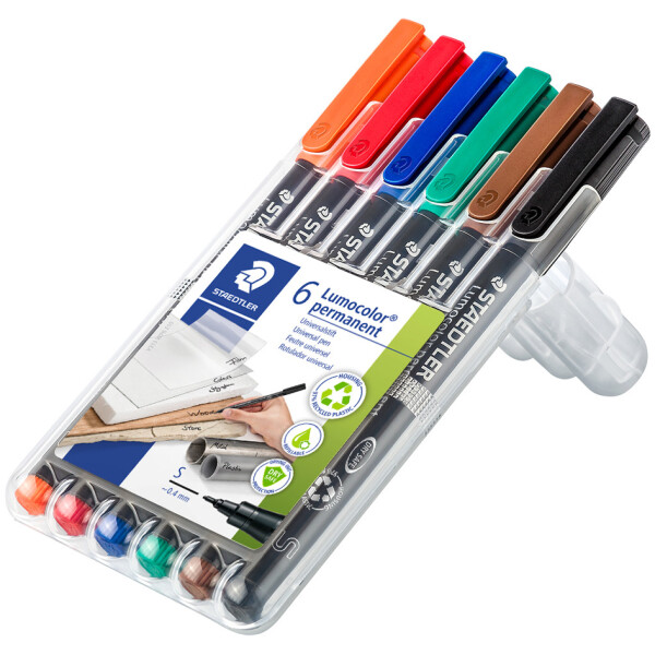 STAEDTLER Lumocolor Permanent-Marker 313S, 4er Etui