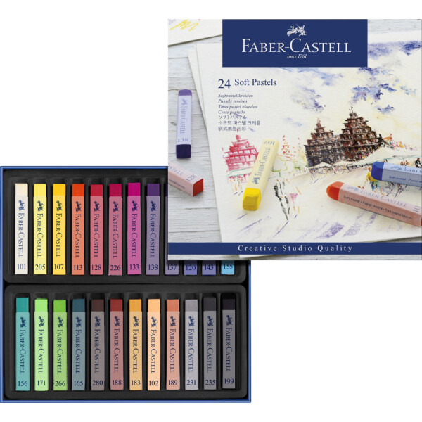 FABER-CASTELL Softpastellkreiden STUDIO QUALITY, 24er Etui