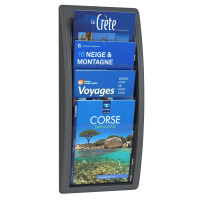 PAPERFLOW Wand-Prospekthalter Quick fit, DIN A4, alufarben