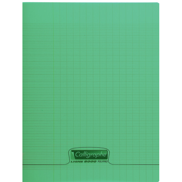Calligraphe Schulheft, 240 x 320 mm, kariert, gr&uuml;n