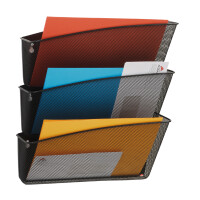 ALBA Wand-Prospekthalter MESHFILE, 3er Set, schwarz