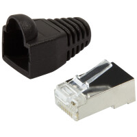 LogiLink RJ45 Stecker, Kat.5e, mit Knickschutztülle,...