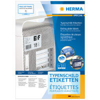 HERMA Typenschild-Etiketten SPECIAL, 63,5 x 29,6 mm, silber