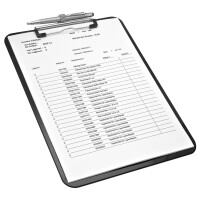 WEDO Klemmbrett, DIN A4, aus Polystyrol, schwarz