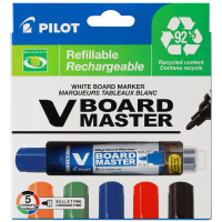 PILOT Whiteboard-Marker V BOARD MASTER, Keilspitze, 5er Etui