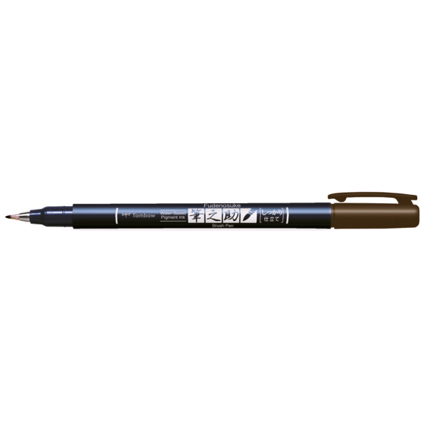 Tombow Kalligraphie-Stift Fudenosuke, Härtegrad 1, grau