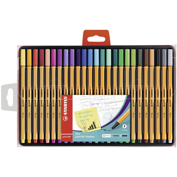 STABILO Fineliner point 88, 25er Kunststoffetui