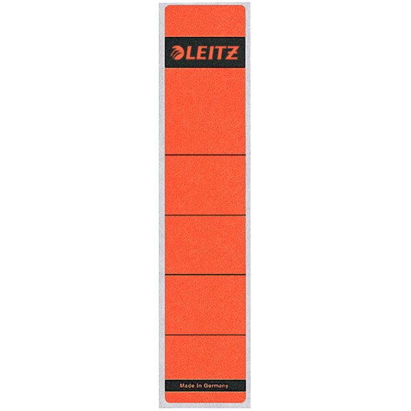 LEITZ Ordnerrücken-Etikett, 39 x 192 mm, kurz, schmal, rot