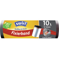 swirl Mülleimerbeutel, mit Fixierband, schwarz, 10...
