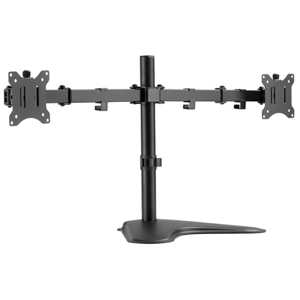LogiLink Doppel-Monitorhalterung, Standfuß, Armlänge: 390 mm