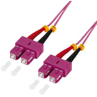 LogiLink LWL Patchkabel, SC-Duplex - SC-Duplex, OM4, 2,0 m