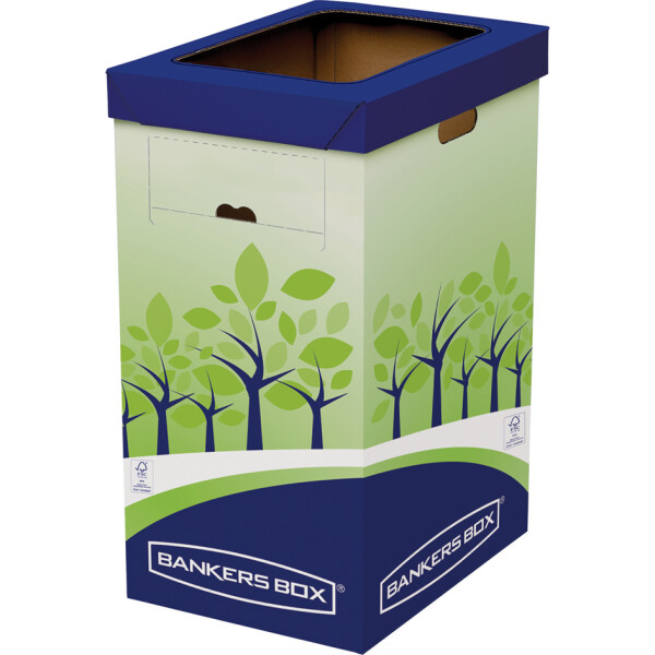 Fellowes BANKERS BOX Recycling-Behälter, groß, grün blau
