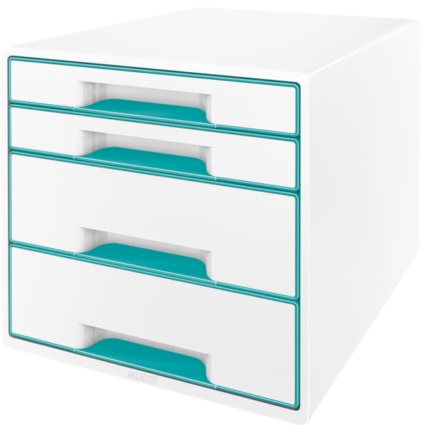 LEITZ Schubladenbox WOW CUBE, 4 Schübe, perlweiß grün