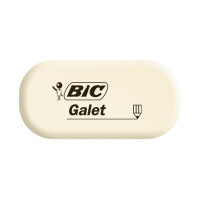 BIC Kautschuk-Radierer Galet, weiß, oval