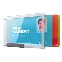 DURABLE Ausweishalter PUSHBOX TRIO, transparent