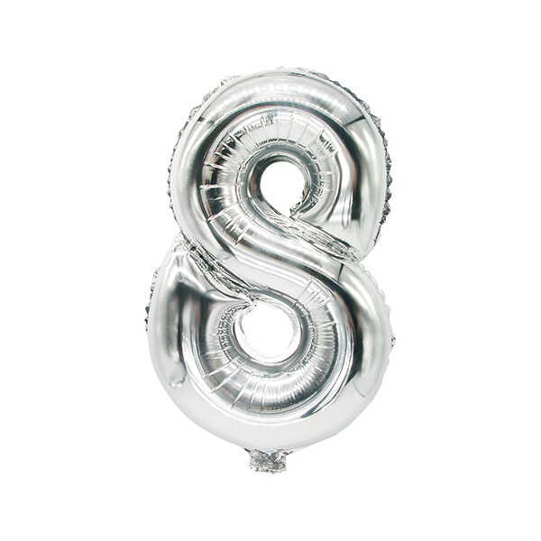 PAPSTAR Folienballon "Zahlen", Ziffer: 1, silber