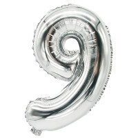 PAPSTAR Folienballon "Zahlen", Ziffer: 1, silber