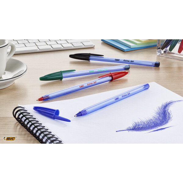 BIC Kugelschreiber Cristal Soft, Strichfarbe: schwarz
