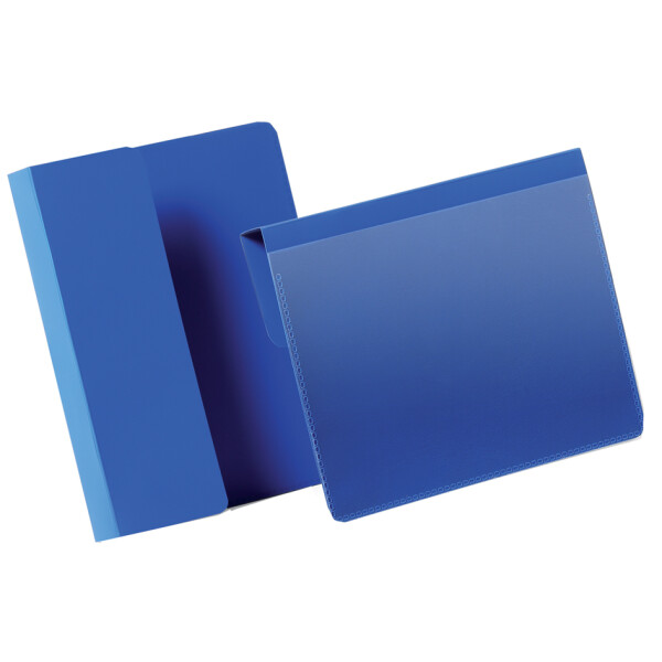 DURABLE Kennzeichnungstasche, mit Falz, DIN A5 quer, blau