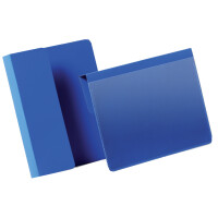 DURABLE Kennzeichnungstasche, mit Falz, DIN A5 quer, blau