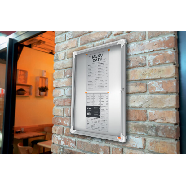 nobo Schaukasten Premium Plus, Metall-Rückwand, 8 x DIN A4