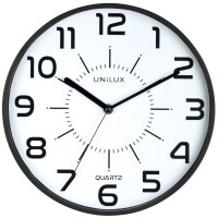 UNiLUX Wanduhr Quarzuhr "POP", Durchmesser: 300 mm, schwarz