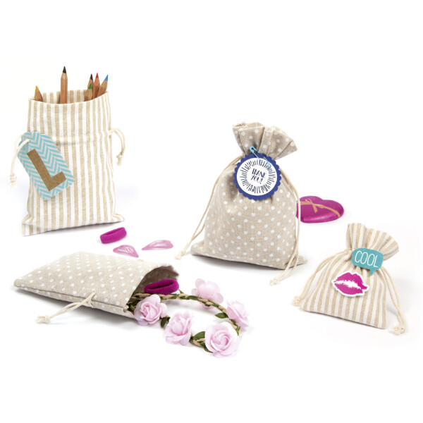 folia Stoffbeutel mit Motivdruck, in 3 Größen sortiert