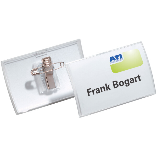 DURABLE Namensschild Click Fold, mit Kombiklemme, 75 x 40 mm
