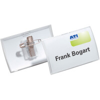 DURABLE Namensschild Click Fold, mit Kombiklemme, 75 x 40 mm