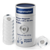magnetoplan Neodym-Magnete Design, Durchmesser: 20 mm