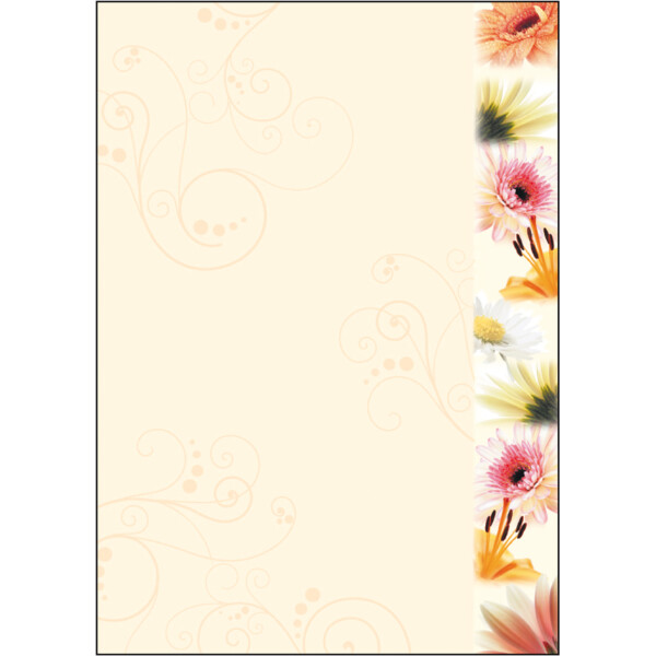 sigel Design-Papier, DIN A4, 90 g qm, Motiv "White Orchid"