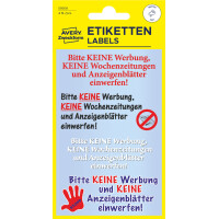 AVERY Zweckform Hinweisetikett "Bitte keine Werbung