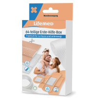 Lifemed Erste-Hilfe-Pflaster-Box, 64-teilig