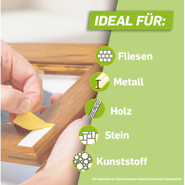 Pattex Montage Klebe-Strips, wieder ablösbar, gelb