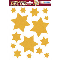 HERMA Weihnachts-Fensterbild "Sterne", gold