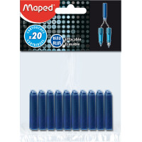 Maped Tintenpatrone, blau, im Blister