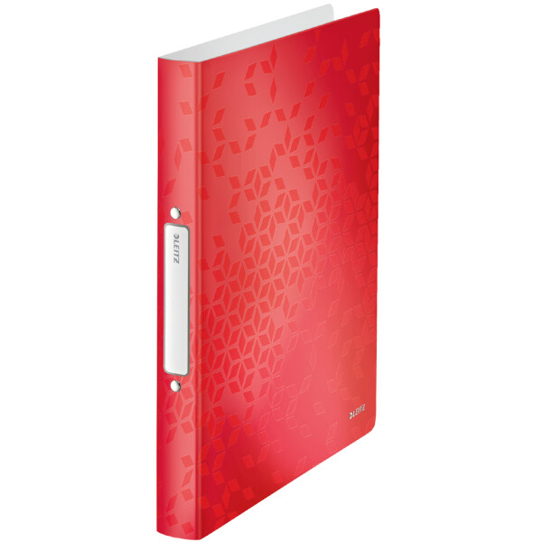 LEITZ Ringbuch WOW, DIN A4, PP, weiß, 2 Ringe