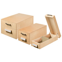 HAN Holz-Karteikasten für 900 Karten, A6 quer