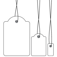 HERMA Warenanhänger, 32 x 50 mm, mit rotem Faden,...