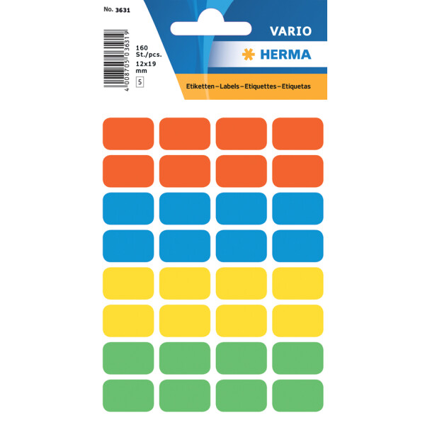 HERMA Vielzweck-Etiketten, 26 x 40 mm, rot, Kleinpackung