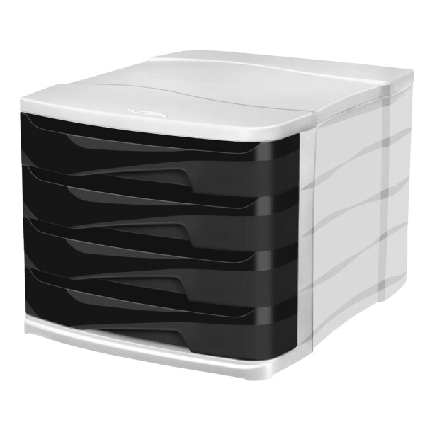 CEP Schubladenbox ELLYPSE OWA, 4 Schübe, schwarz