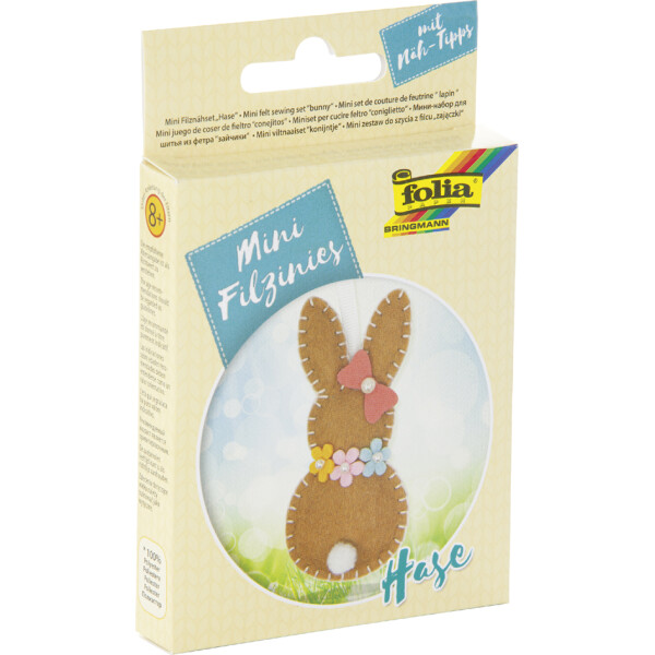 folia Mini Filz-Nähset "Filzinies", 15-teilig, Hase