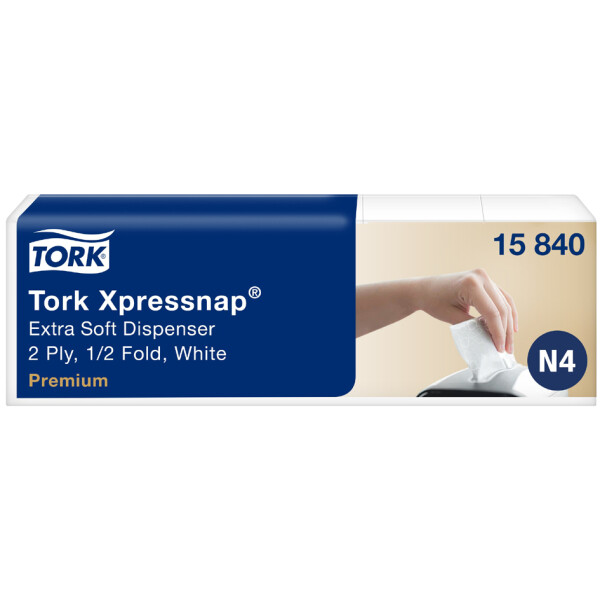 TORK Xpressnap Spender-Servietten, 213 x 330 mm, weiß