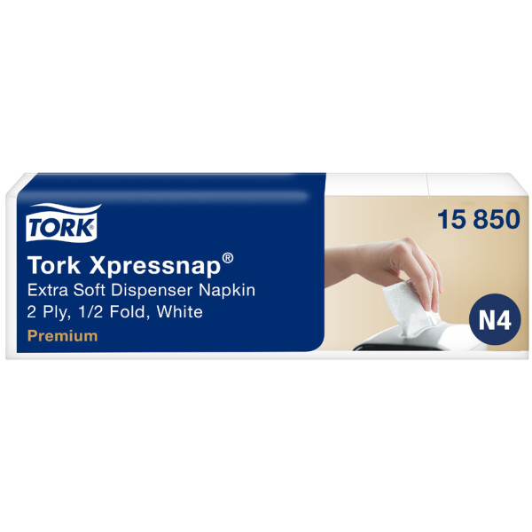 TORK Xpressnap Spender-Servietten, 213 x 330 mm, weiß