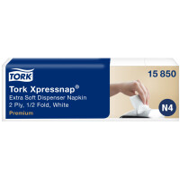 TORK Xpressnap Spender-Servietten, 213 x 330 mm, weiß