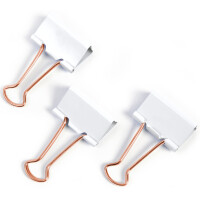 RAPESCO Foldback-Klammer, (B)19 mm, weiß...