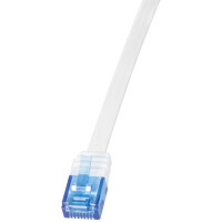 LogiLink U UTP Flach-Patchkabel, Kat. 5e, 7,5 m, weiß